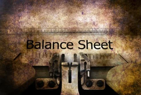 Balance sheet grunge concept Stock Illustration
