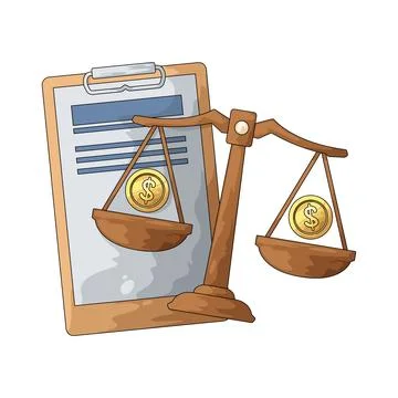 Balance sheet illustration Stock Illustration