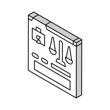 Balance sheet isometric icon vector illustration Stock Illustration