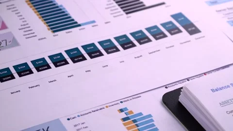 Balance sheet overview Stock Footage 140887394
