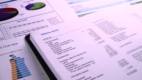 Balance sheet overview Stock Footage 140887401