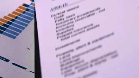Balance sheet overview Stock Footage 140887410