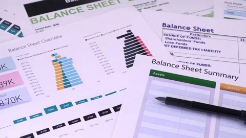 Balance sheet overview Stock Footage 140887427
