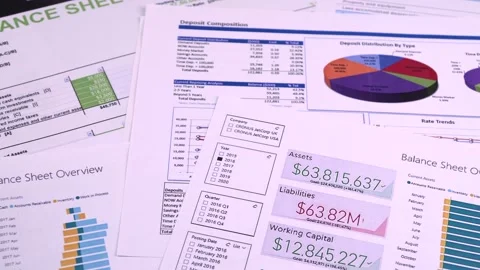 Balance sheet overview Stock Footage 140887437