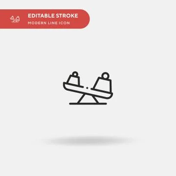 Balance Simple vector icon. Illustration symbol design template for web mobil 스톡 일러스트