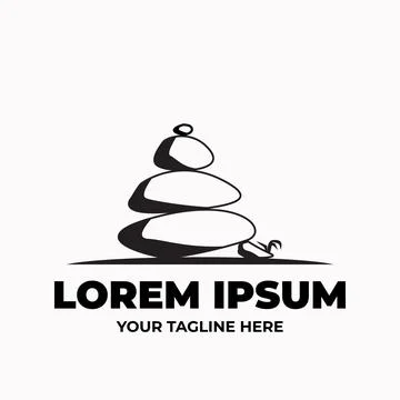 Balance stone logo vector illustrator design Stock Illustration