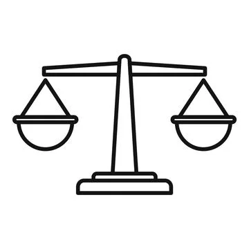 Balance target icon outline vector. Social trust Stock Illustration