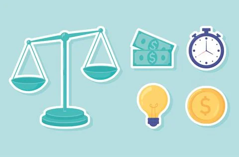 Balance time and work Stock Illustration