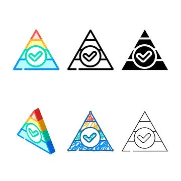 Balanced diet color icon types vector Stock Illustration