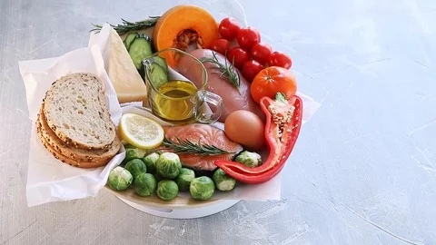 Balanced diet eating Stock Footage 103602059