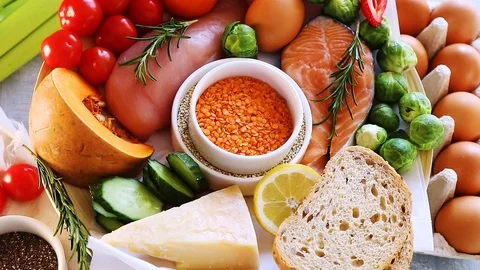 Balanced food Stock Footage 104206267