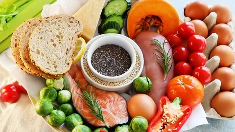 Balanced food Video stock 104206279