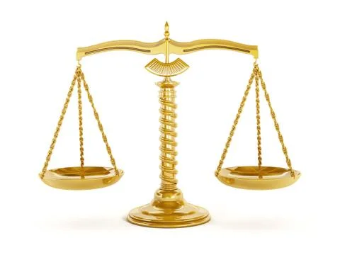 Balanced gold scale Stock Illustration