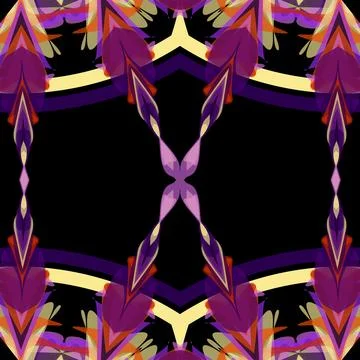 Balanced kaleidoscope design in hellfire, molten blood, witch craft, dark spirit Stock Illustration