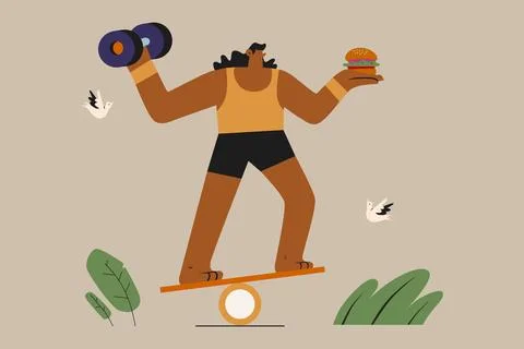 Balanced Life Illustration 스톡 일러스트