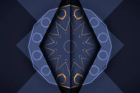 Balanced Mandala Design With Reflective Surface And Decorative Symmetry Ilustração Stock