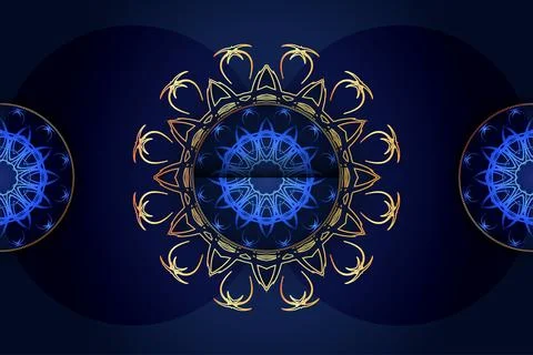 Balanced Mandala Design With Reflective Surface And Decorative Symmetry Illustration