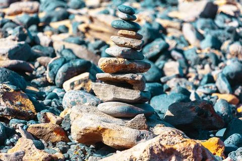 Balanced pebbles Stock Photos