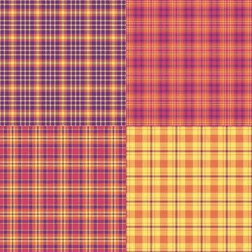 Balanced plaid pack designed for interface backgrounds. Orderly tartan grids  Stock Illustration