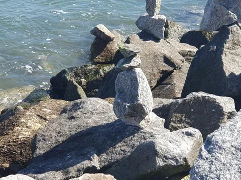 Balanced rock formations Stock Photos