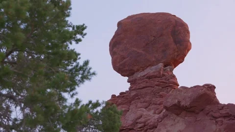 Balanced Rock Sunrise 4k Stock Footage 308200508