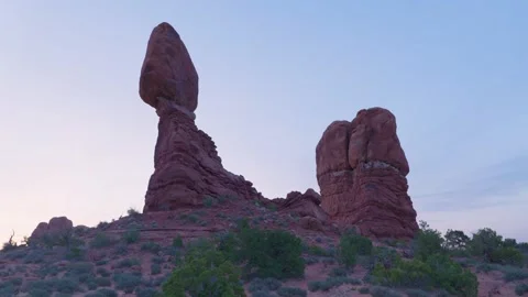 Balanced Rock Sunrise Stock Footage 308200465