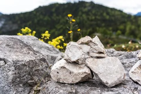 Balanced Rocks in Nature Stock Photos