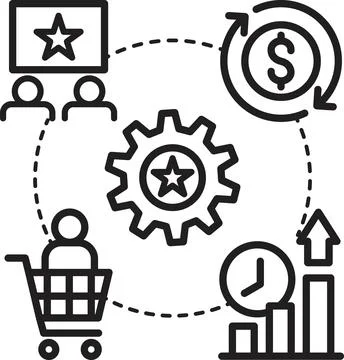 Balanced scorecard icon vector 库存插图