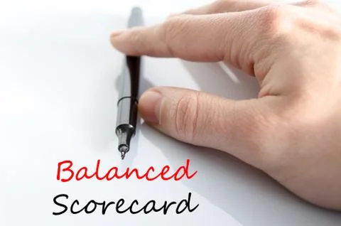 Balanced scorecard Text Concept Stock Photos