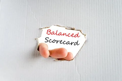 Balanced scorecard Text Concept Stock Photos