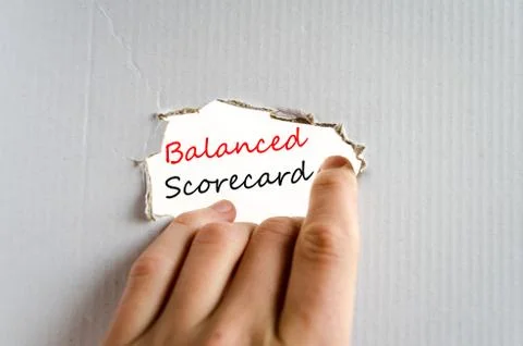 Balanced scorecard Text Concept Stock Photos