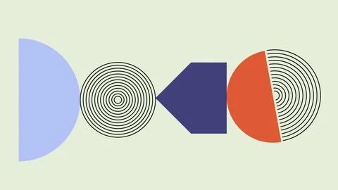 Balanced shape design background Stock Illustration