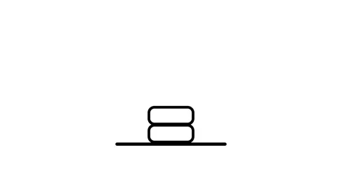 Balanced Stacked Blocks Icon Stock Footage 346804043