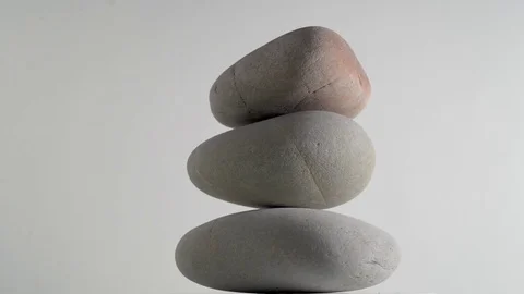 Balanced Stone Pile Stock Footage 73405521