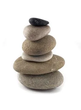 Balanced stone stack or tower Stock Photos