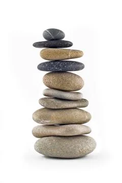 Balanced stone stack Stock Photos