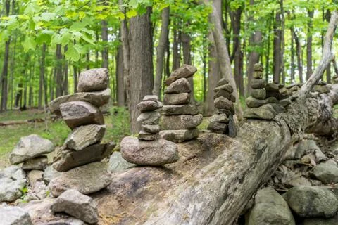 Balanced stone stack Stock Photos
