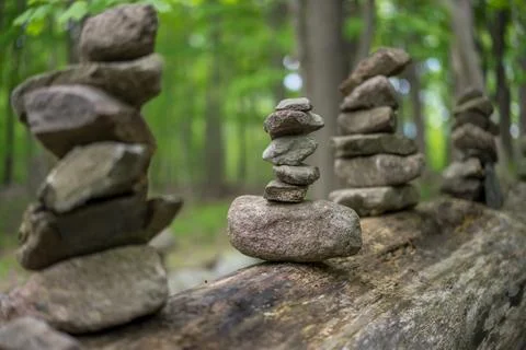 Balanced stone stack Stock Photos