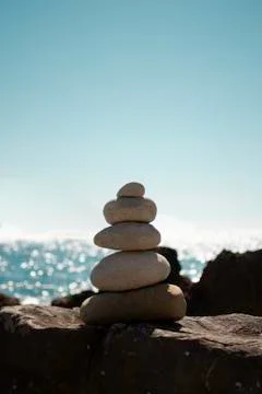 Balanced Stone Stack Stock Photos