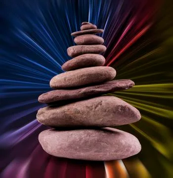 Balanced Stone Tower Stock Illustration