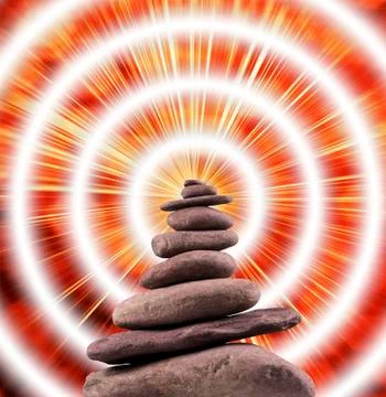Balanced Stone Tower Stock Illustration