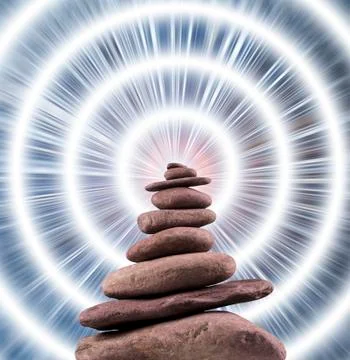 Balanced Stone Tower Stock Illustration