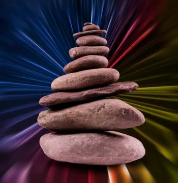Balanced Stone Tower Stock Illustration