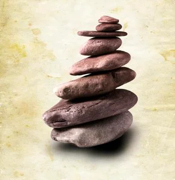 Balanced stone tower Stock Photos
