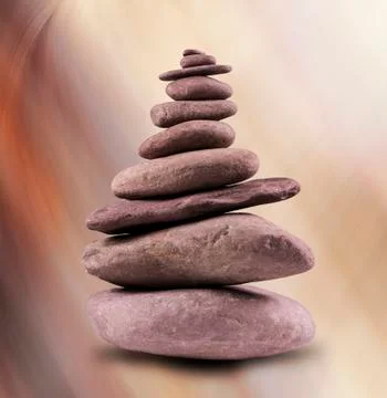 Balanced stone tower Stock Photos