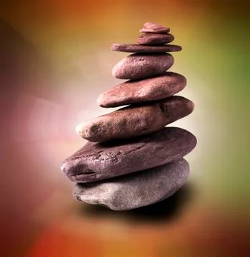 Balanced stone tower Stock Photos