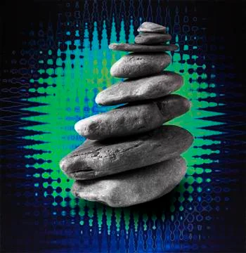 Balanced stone tower Stock Photos