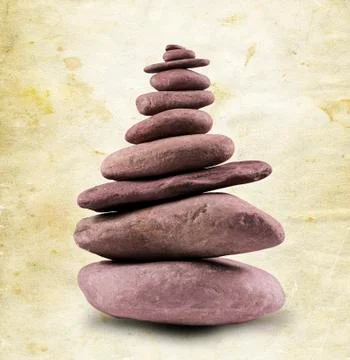 Balanced stone tower Stock Photos