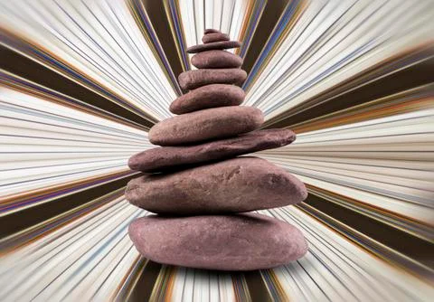Balanced Stone Tower Foto stock