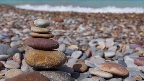 Balanced stones Video stock 280467032